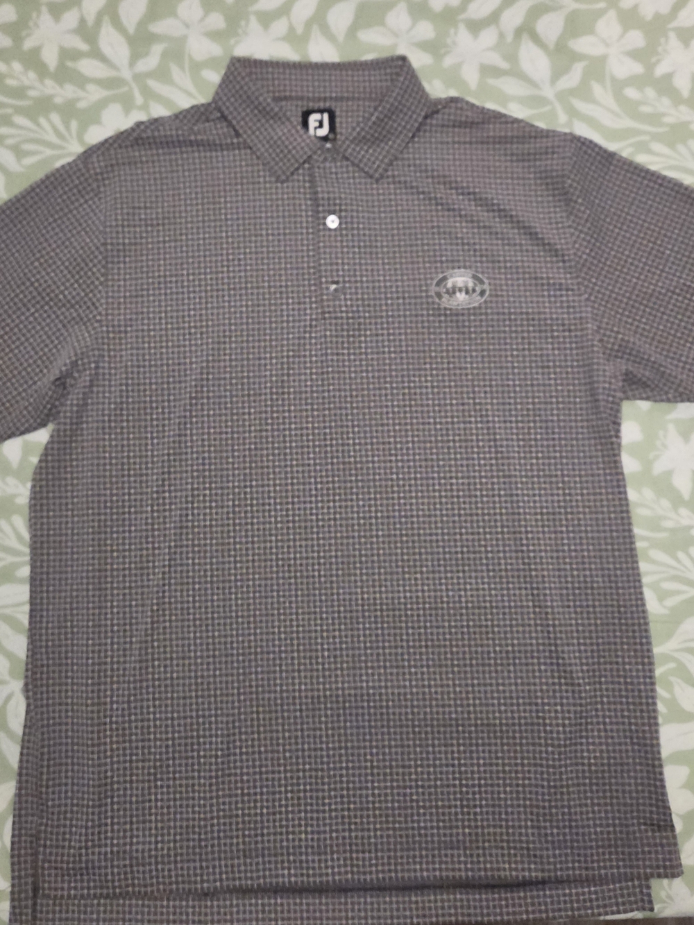 FootJoy Men's Grey Check Performance Polo